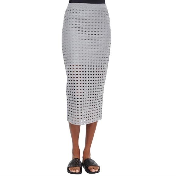 T by ALEXANDER WANG Netted Eyelet Jersey Skirt + Tank Matching Set - Picture 6 of 13